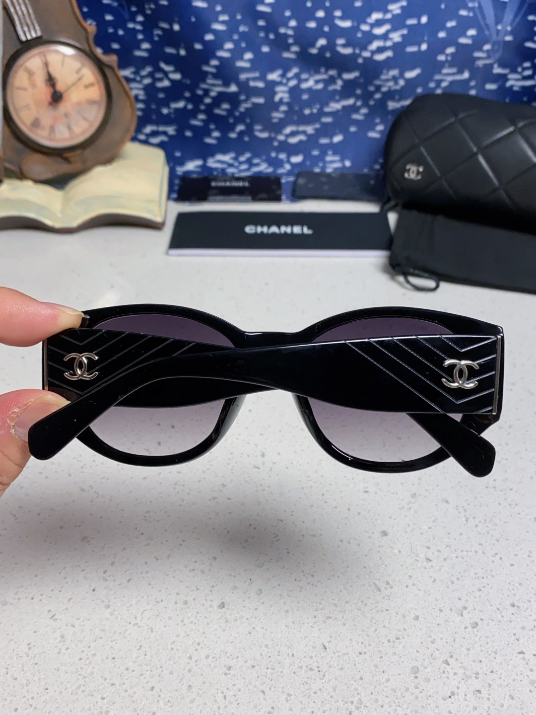  Chanel香奈儿 24新品墨镜女方圆脸太阳眼镜偏光猫眼镜框  宽腿 网红爆款 女士墨镜