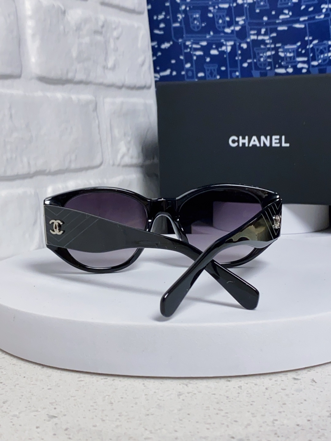  Chanel香奈儿 24新品墨镜女方圆脸太阳眼镜偏光猫眼镜框  宽腿 网红爆款 女士墨镜