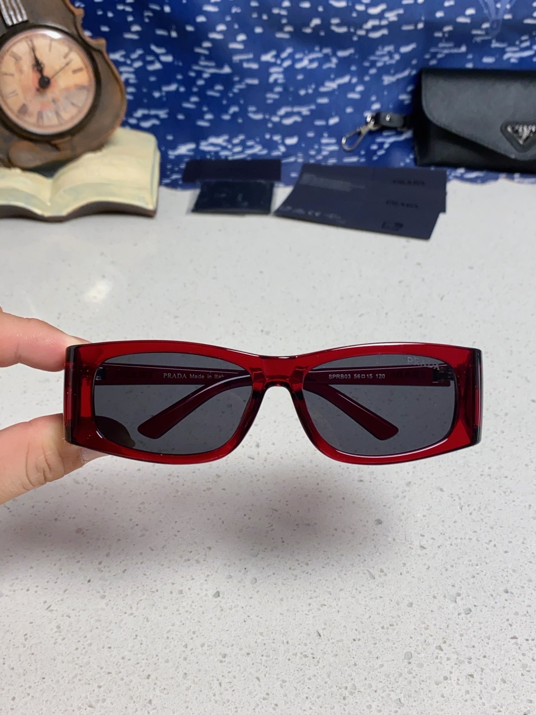 Prada普拉达 2025新款欧美时尚方形护目未来科技感太阳镜时尚潮流设计墨镜可配度数 SPRB03