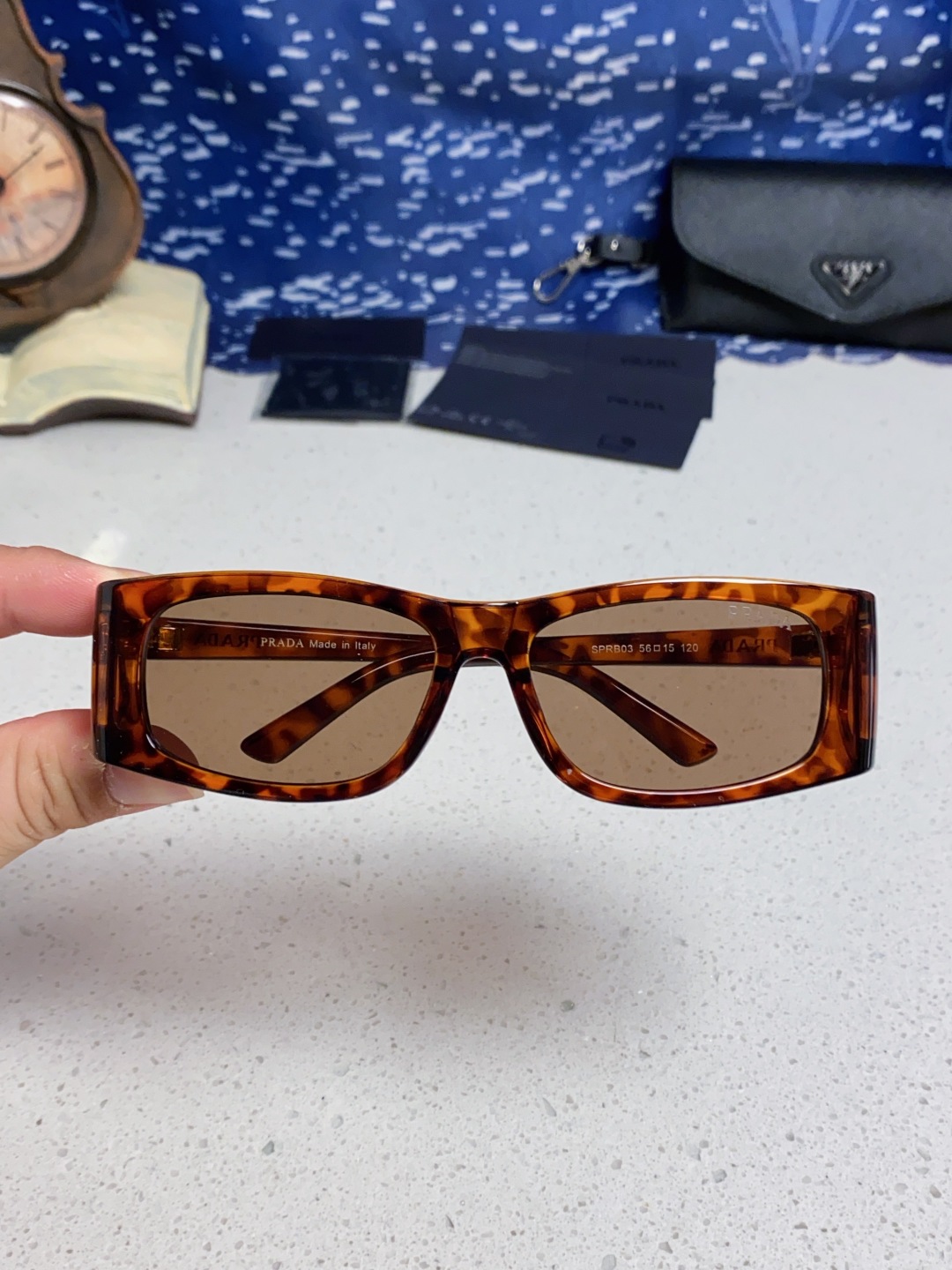 Prada普拉达 2025新款欧美时尚方形护目未来科技感太阳镜时尚潮流设计墨镜可配度数 SPRB03