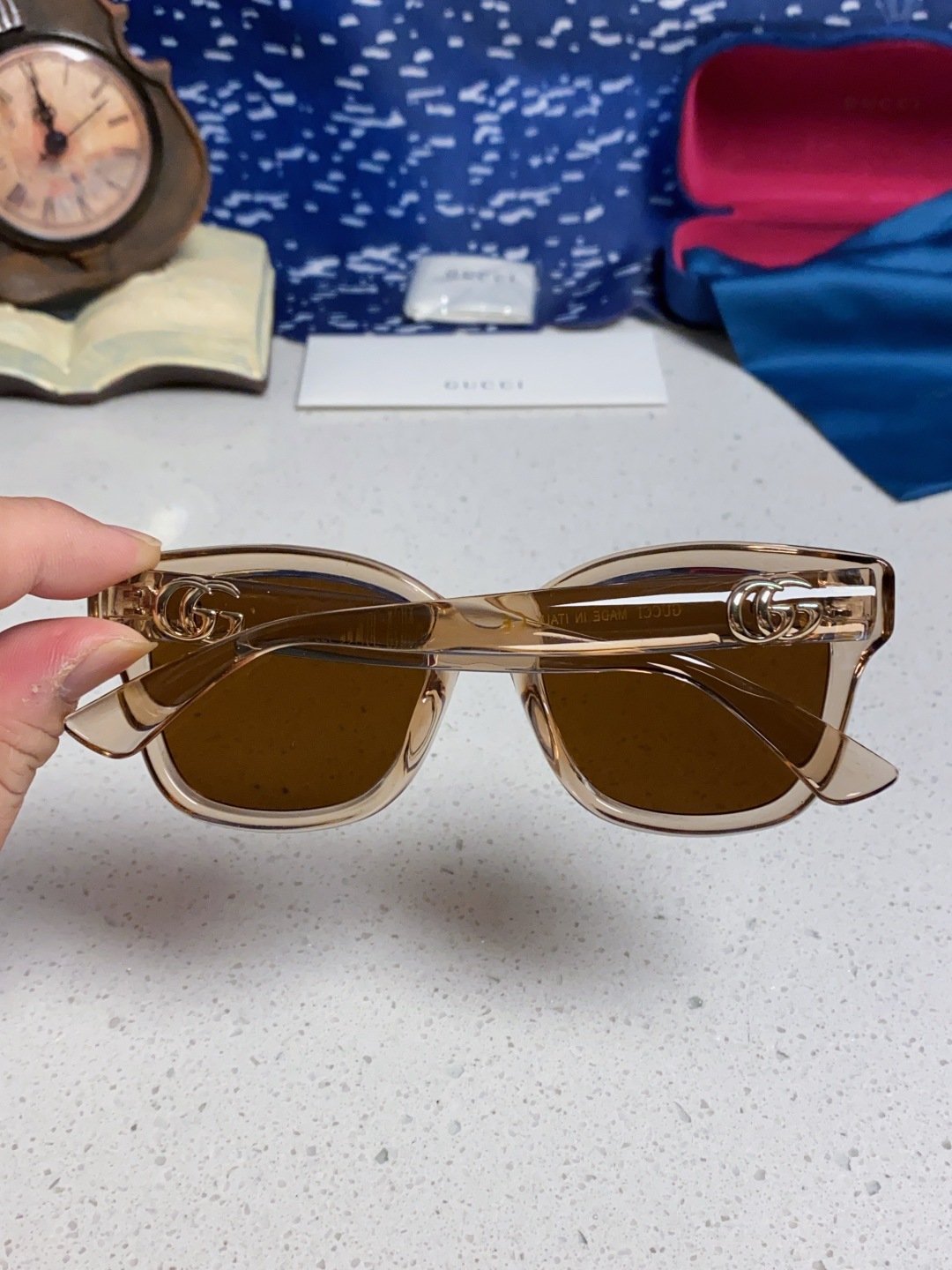 Gucci古奇 2025新款时尚潮流方圆防晒出行眼镜太阳镜墨镜 男女通用