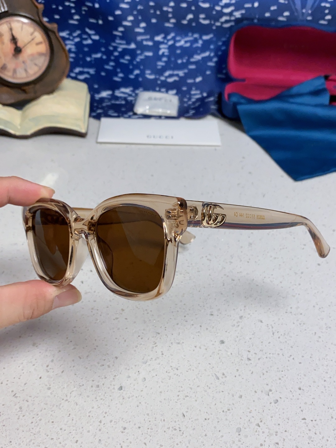 Gucci古奇 2025新款时尚潮流方圆防晒出行眼镜太阳镜墨镜 男女通用