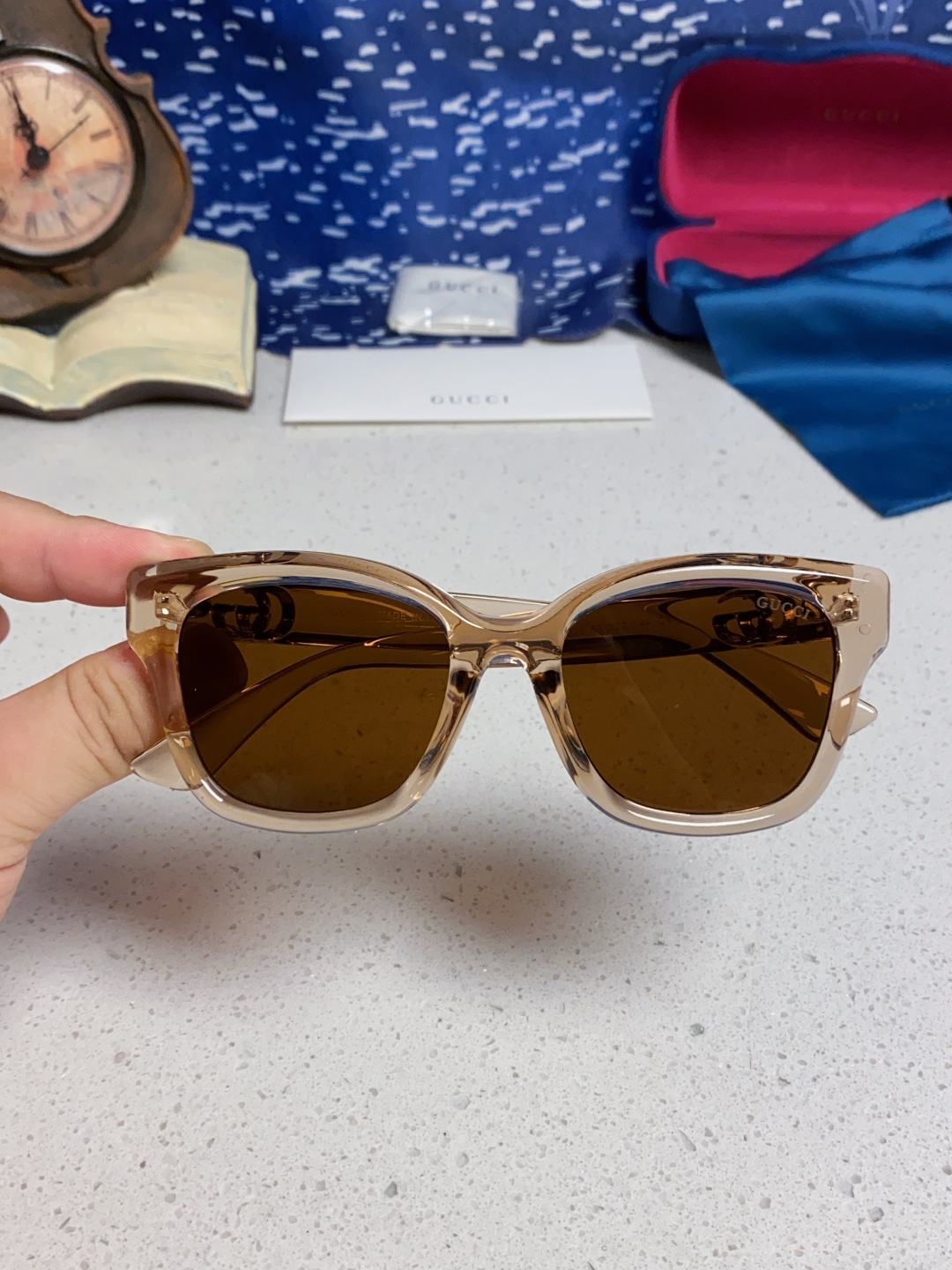 Gucci古奇 2025新款时尚潮流方圆防晒出行眼镜太阳镜墨镜 男女通用