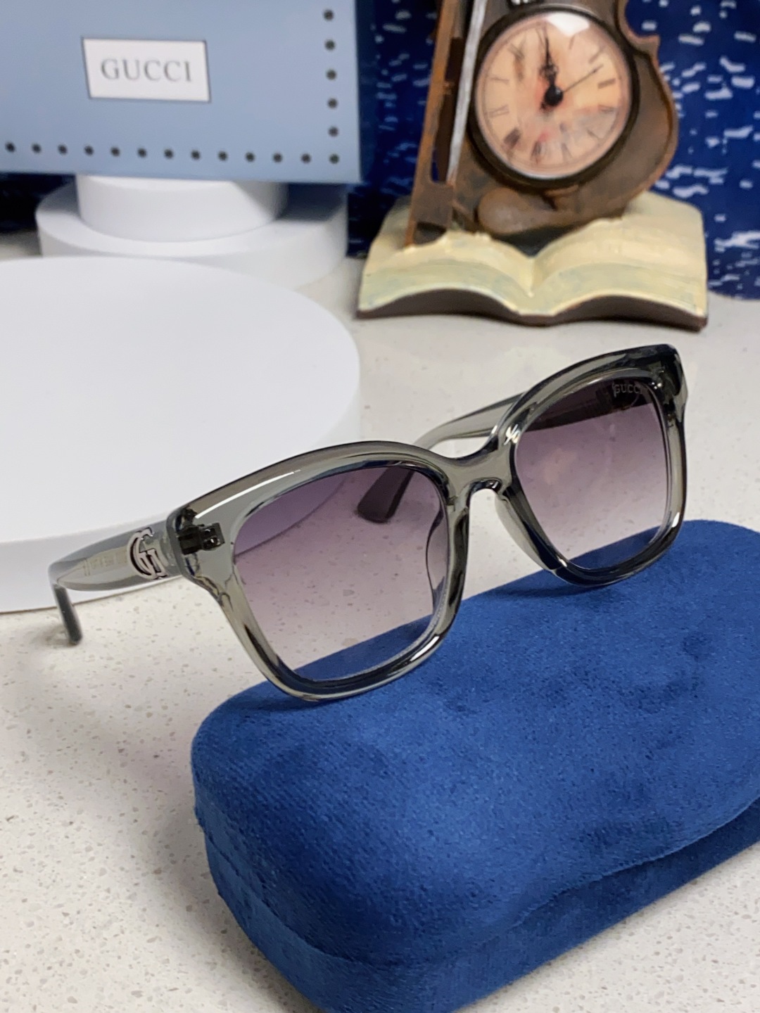 Gucci古奇 2025新款时尚潮流方圆防晒出行眼镜太阳镜墨镜 男女通用