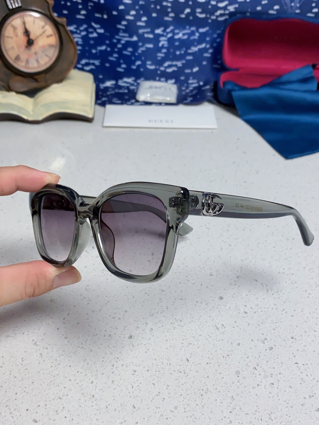 Gucci古奇 2025新款时尚潮流方圆防晒出行眼镜太阳镜墨镜 男女通用