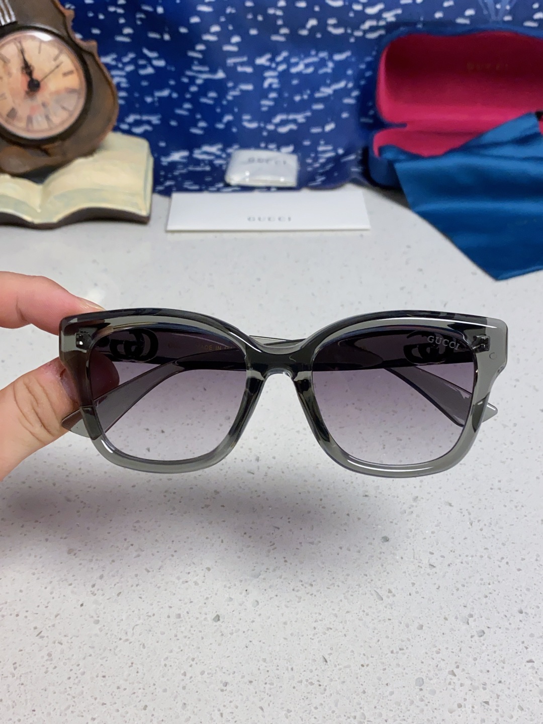 Gucci古奇 2025新款时尚潮流方圆防晒出行眼镜太阳镜墨镜 男女通用