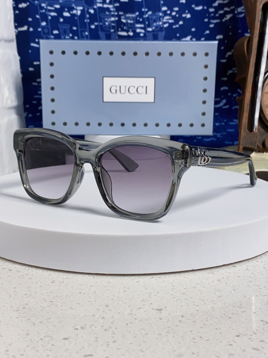 Gucci古奇 2025新款时尚潮流方圆防晒出行眼镜太阳镜墨镜 男女通用