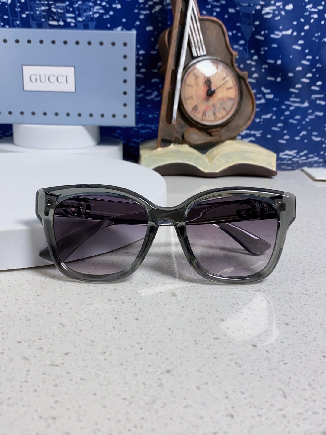 Gucci古奇 2025新款时尚潮流方圆防晒出行眼镜太阳镜墨镜 男女通用