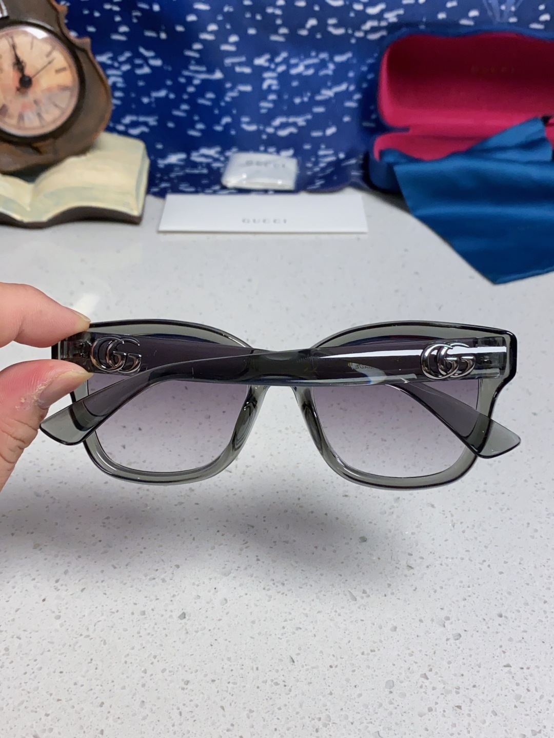 Gucci古奇 2025新款时尚潮流方圆防晒出行眼镜太阳镜墨镜 男女通用