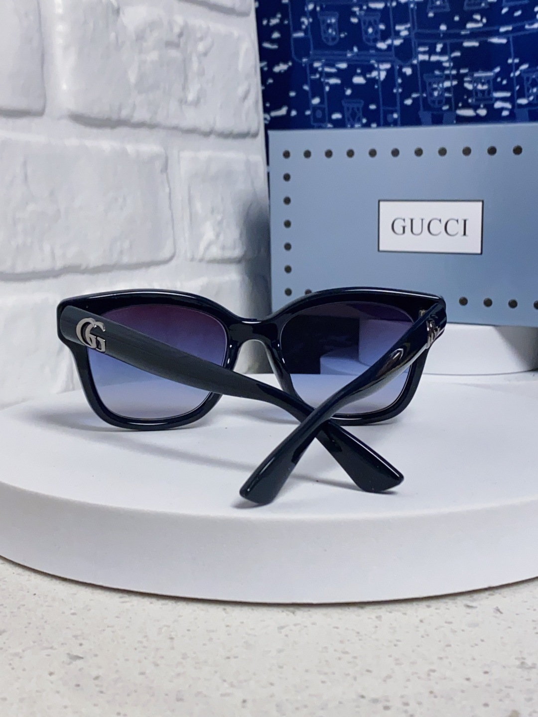 Gucci古奇 2025新款时尚潮流方圆防晒出行眼镜太阳镜墨镜 男女通用