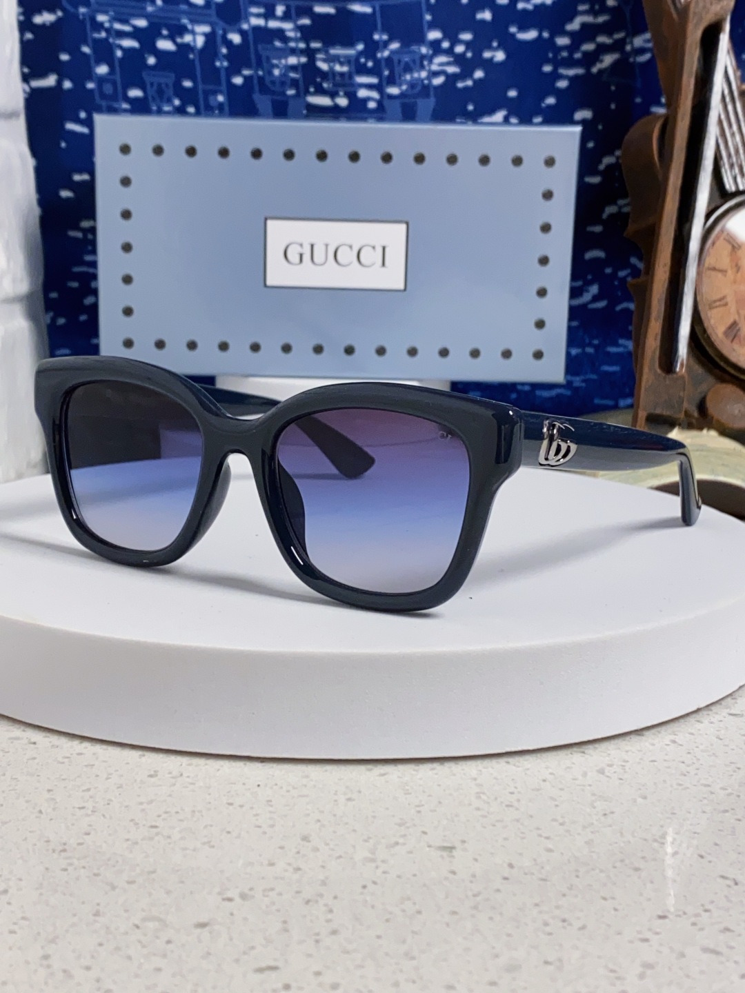 Gucci古奇 2025新款时尚潮流方圆防晒出行眼镜太阳镜墨镜 男女通用