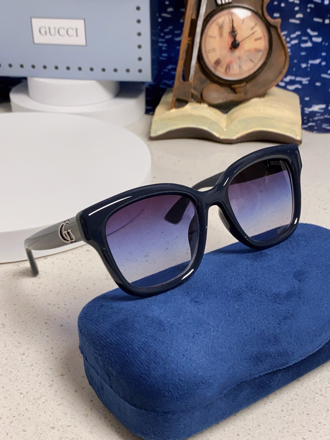 Gucci古奇 2025新款时尚潮流方圆防晒出行眼镜太阳镜墨镜 男女通用