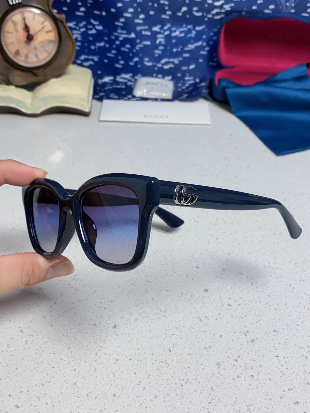 Gucci古奇 2025新款时尚潮流方圆防晒出行眼镜太阳镜墨镜 男女通用