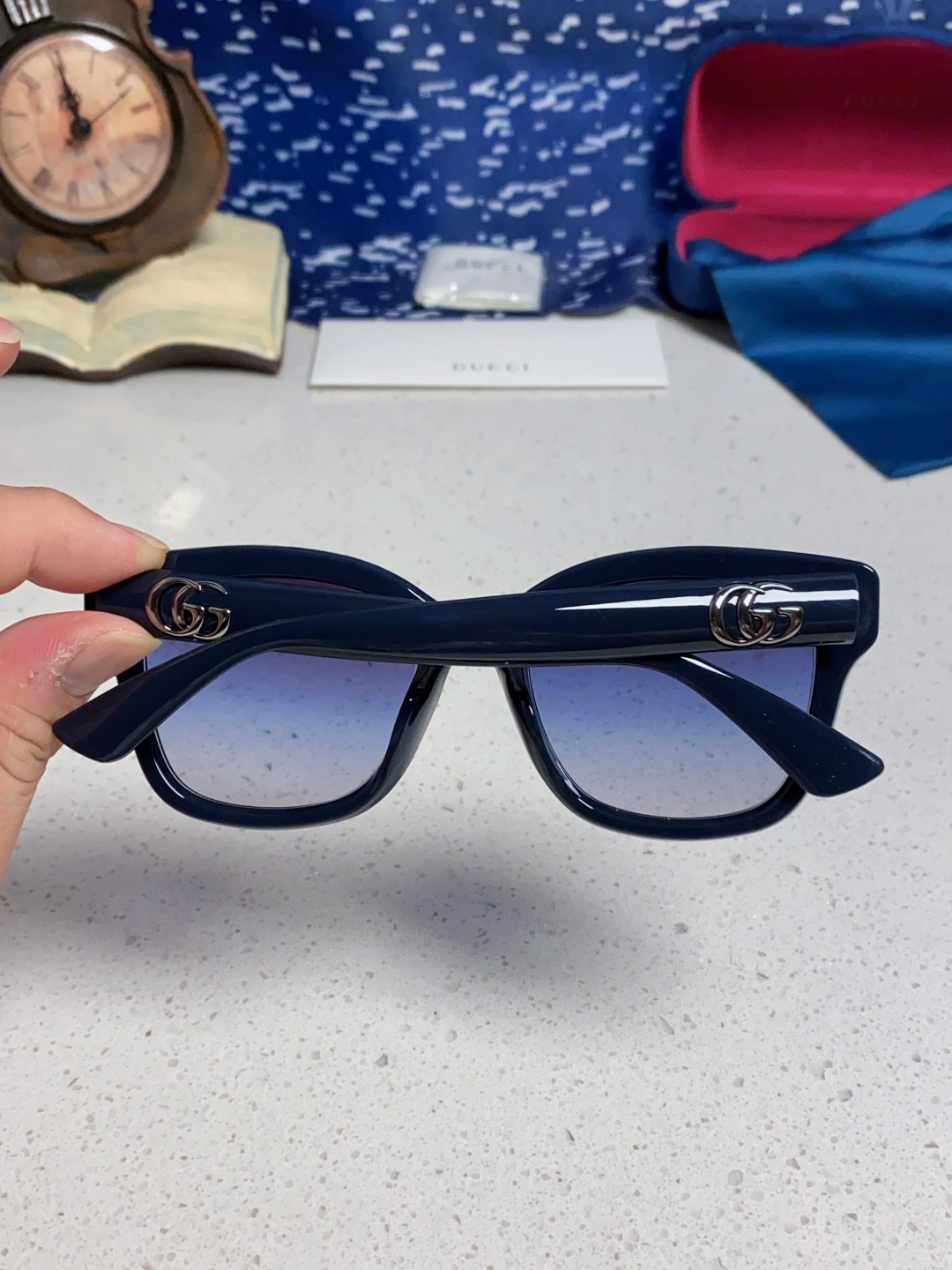 Gucci古奇 2025新款时尚潮流方圆防晒出行眼镜太阳镜墨镜 男女通用