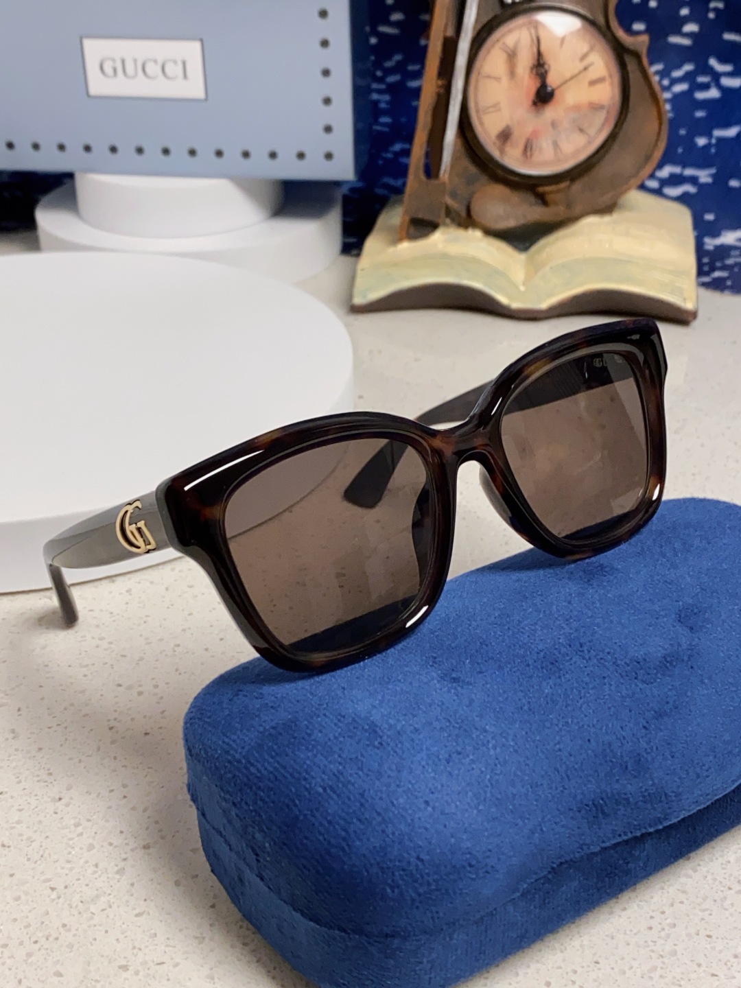 Gucci古奇 2025新款时尚潮流方圆防晒出行眼镜太阳镜墨镜 男女通用