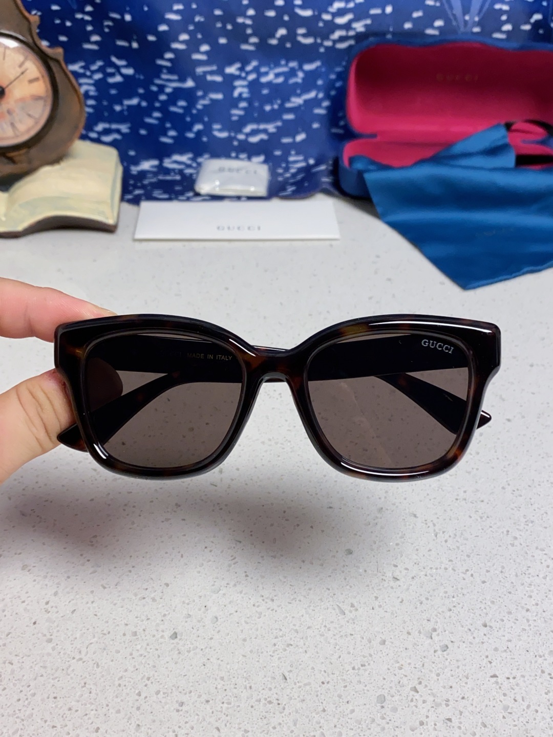 Gucci古奇 2025新款时尚潮流方圆防晒出行眼镜太阳镜墨镜 男女通用