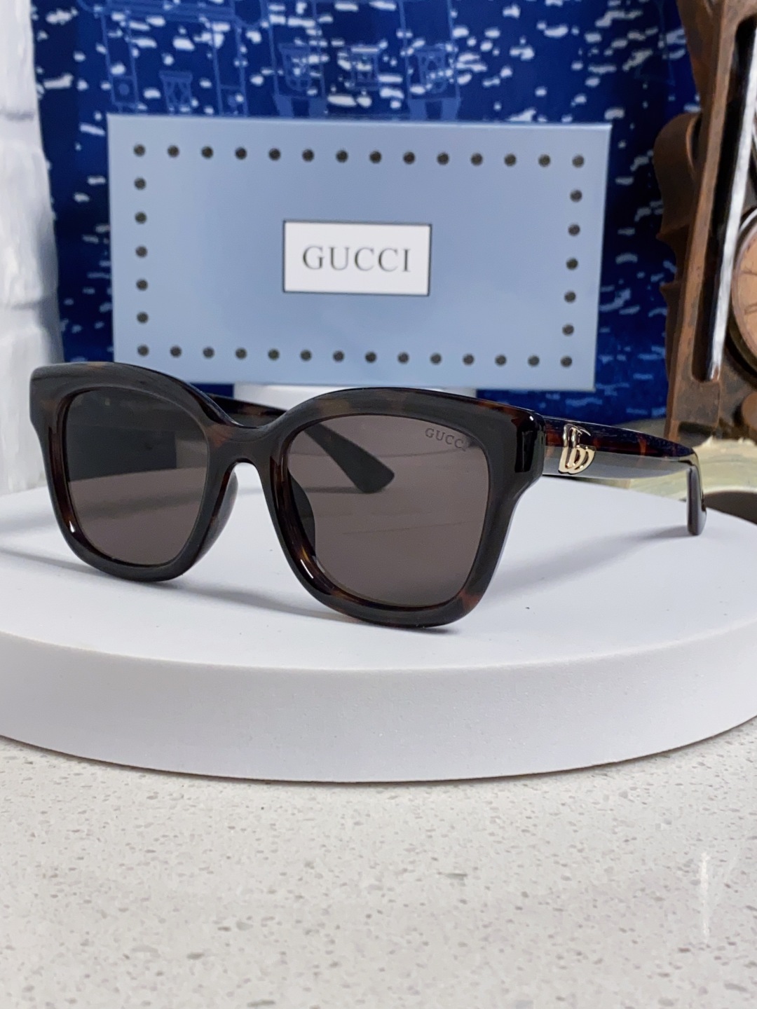 Gucci古奇 2025新款时尚潮流方圆防晒出行眼镜太阳镜墨镜 男女通用