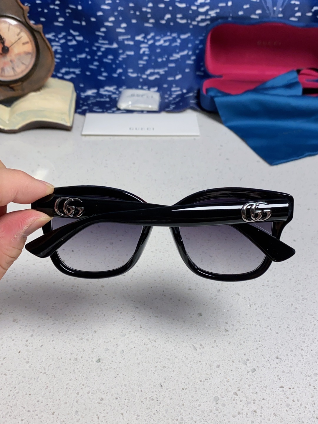 Gucci古奇 2025新款时尚潮流方圆防晒出行眼镜太阳镜墨镜 男女通用