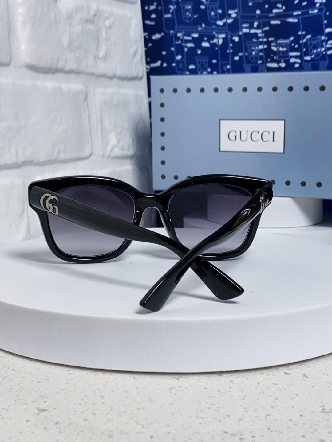 Gucci古奇 2025新款时尚潮流方圆防晒出行眼镜太阳镜墨镜 男女通用