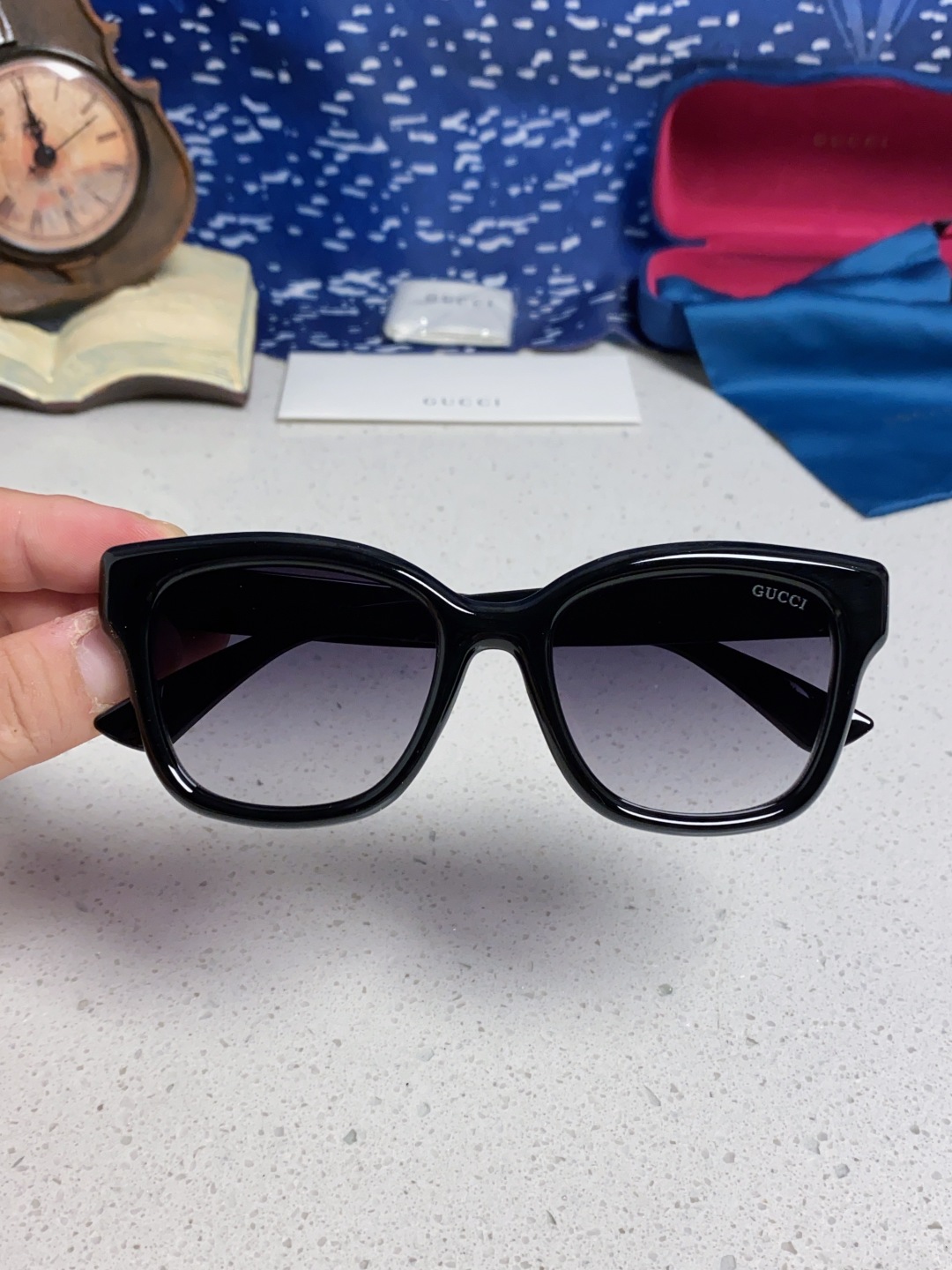 Gucci古奇 2025新款时尚潮流方圆防晒出行眼镜太阳镜墨镜 男女通用