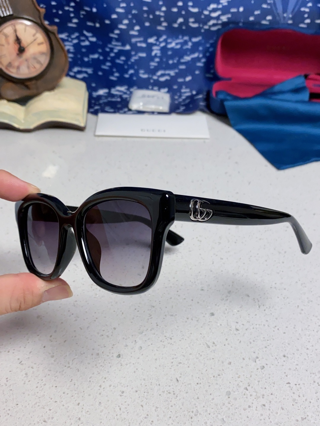 Gucci古奇 2025新款时尚潮流方圆防晒出行眼镜太阳镜墨镜 男女通用