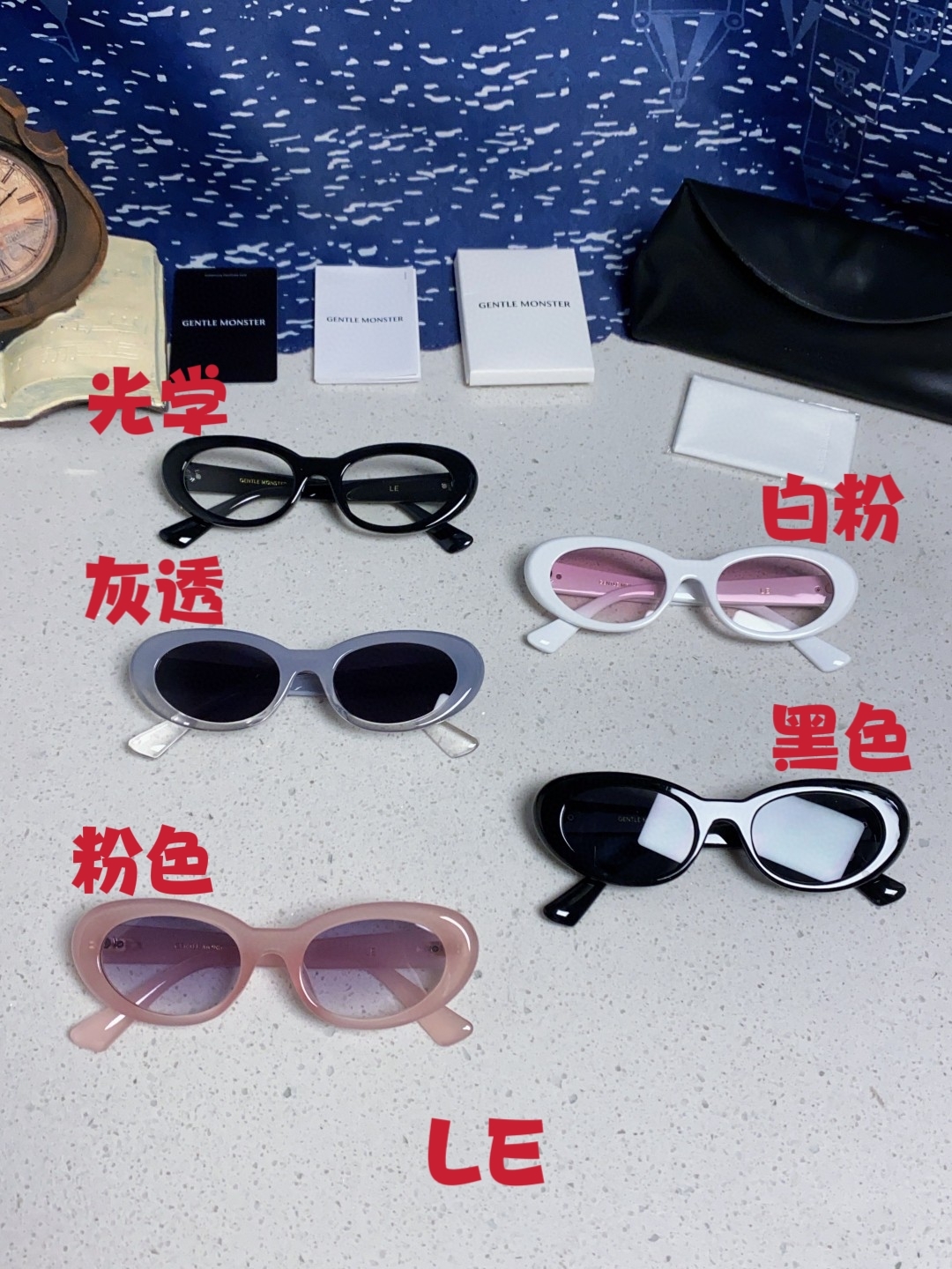 Gentle Moster(GM) 王安宇同款墨镜gm男士痞帅椭圆小框偏光防紫外线近视太阳眼镜女潮 型号