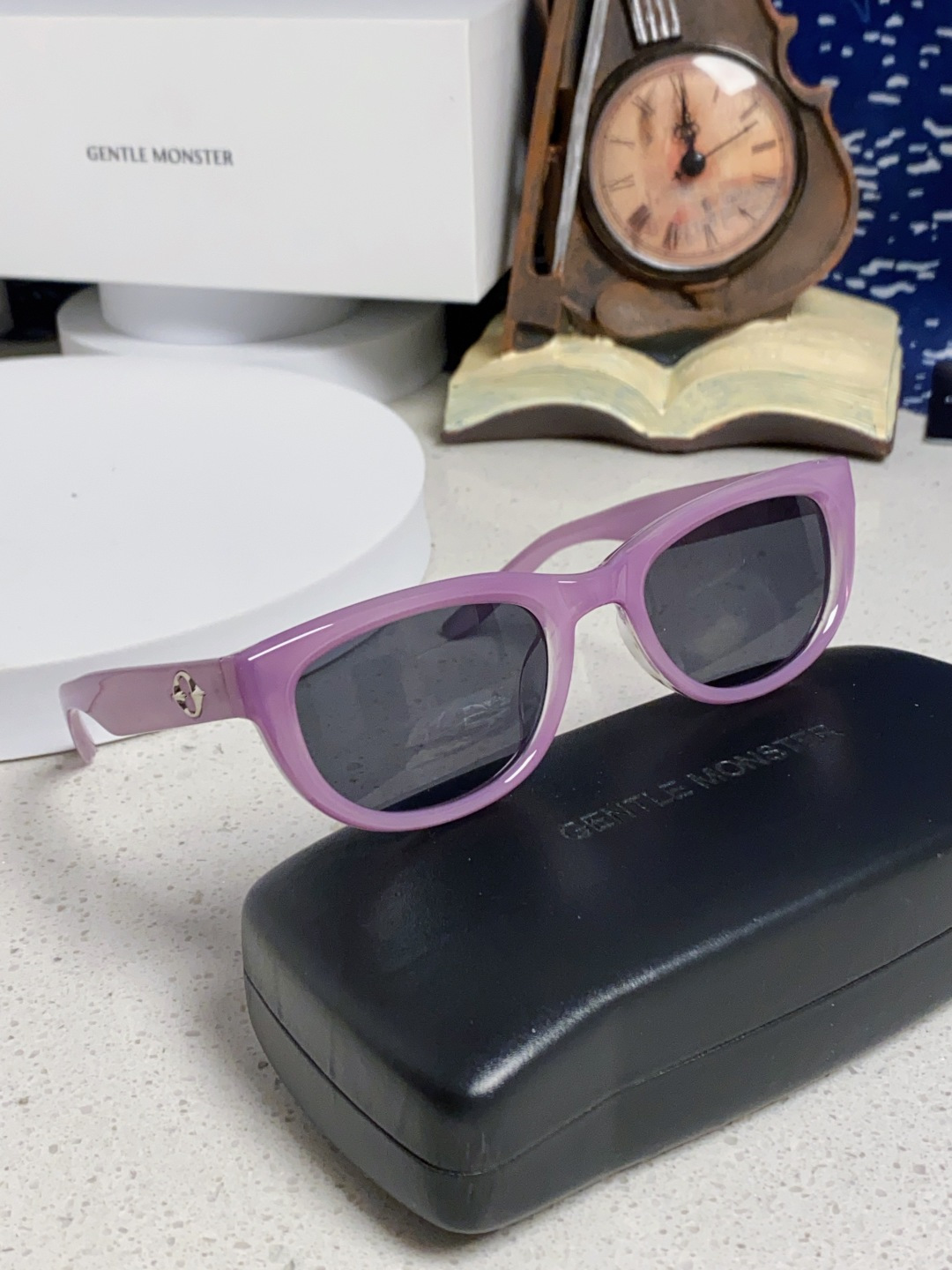 Gentle Moster(GM) 王嘉尔同款高品质欧美小框墨镜男时尚太阳镜女款防紫外线眼镜驾驶镜椭圆形