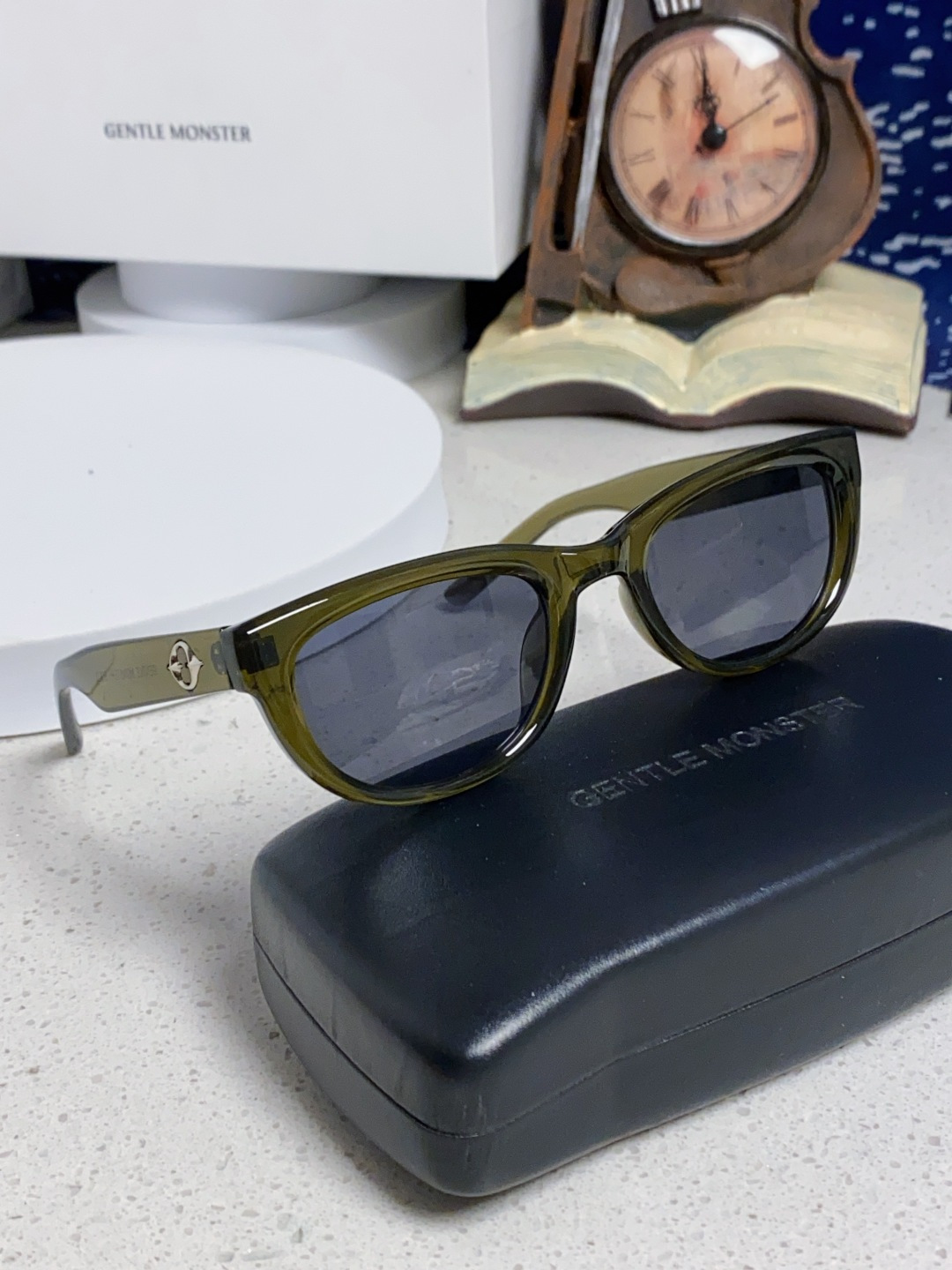 Gentle Moster(GM) 王嘉尔同款高品质欧美小框墨镜男时尚太阳镜女款防紫外线眼镜驾驶镜椭圆形