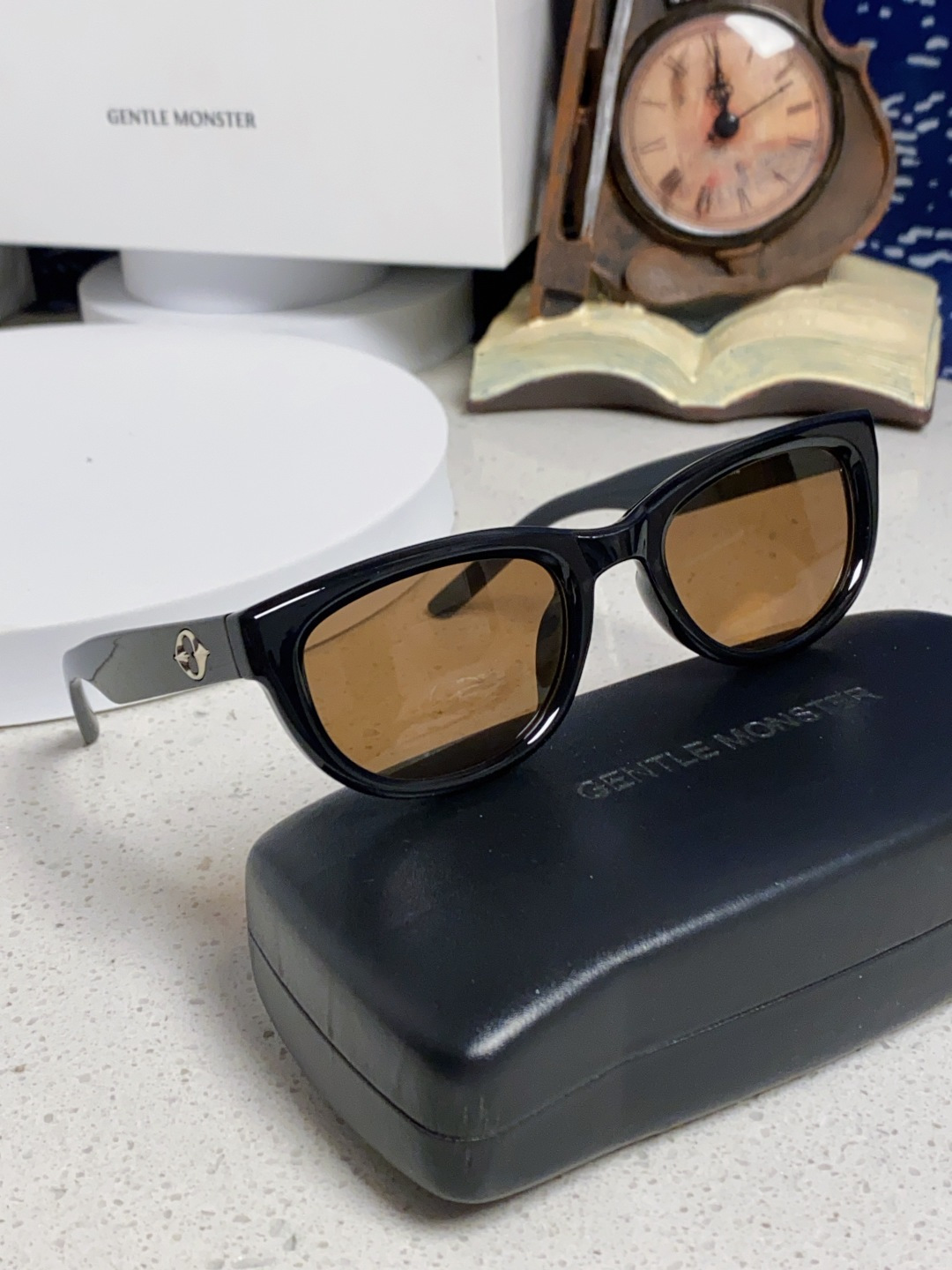 Gentle Moster(GM) 王嘉尔同款高品质欧美小框墨镜男时尚太阳镜女款防紫外线眼镜驾驶镜椭圆形