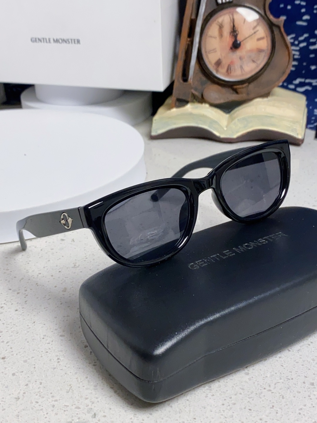 Gentle Moster(GM) 王嘉尔同款高品质欧美小框墨镜男时尚太阳镜女款防紫外线眼镜驾驶镜椭圆形