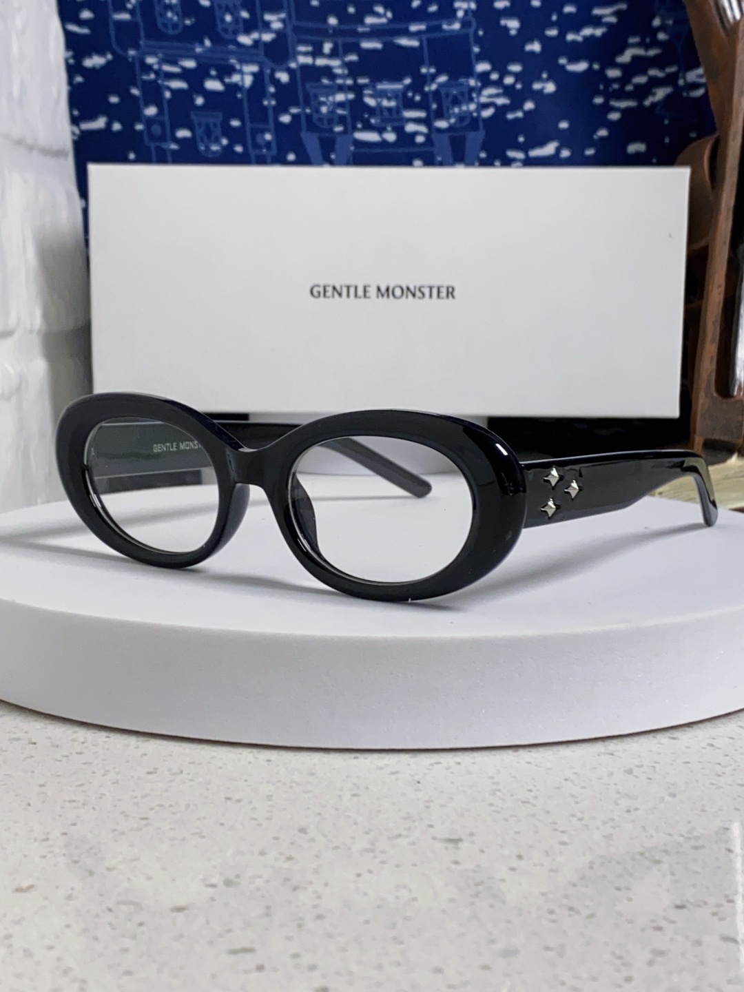 Gentle Moster(GM) 2025新款 ins椭圆猫眼偏光墨镜女高级感防紫外线时尚遮阳防晒近视