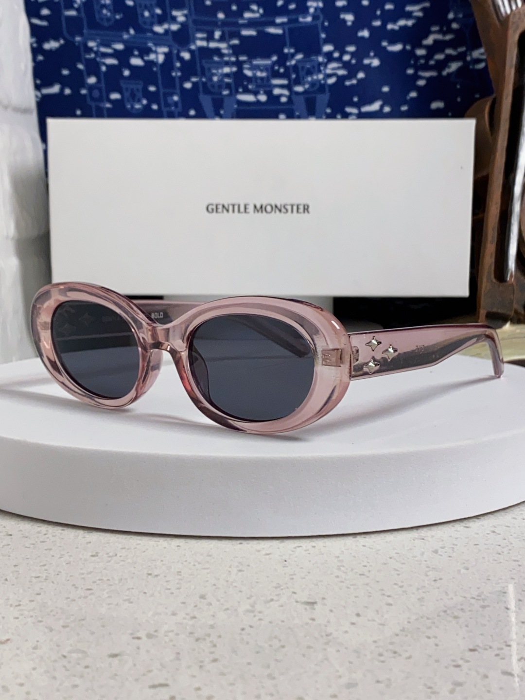 Gentle Moster(GM) 2025新款 ins椭圆猫眼偏光墨镜女高级感防紫外线时尚遮阳防晒近视
