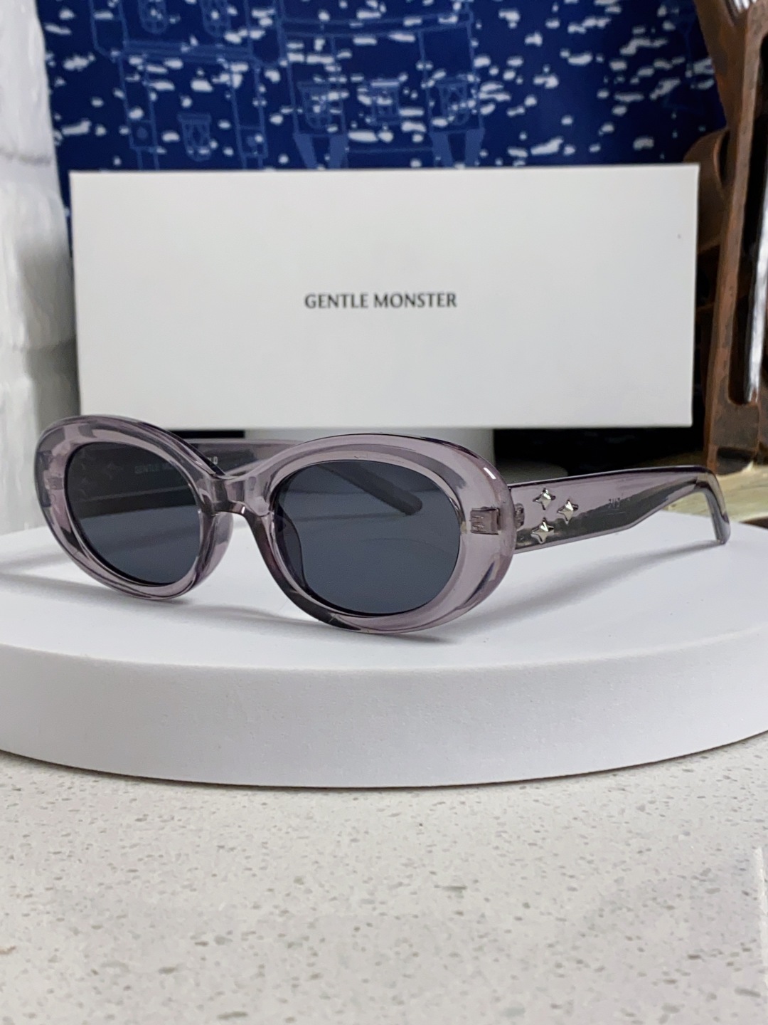 Gentle Moster(GM) 2025新款 ins椭圆猫眼偏光墨镜女高级感防紫外线时尚遮阳防晒近视