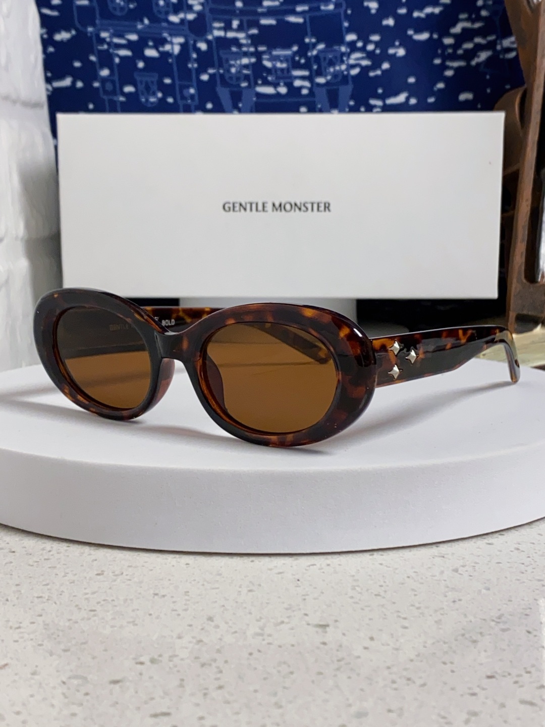 Gentle Moster(GM) 2025新款 ins椭圆猫眼偏光墨镜女高级感防紫外线时尚遮阳防晒近视