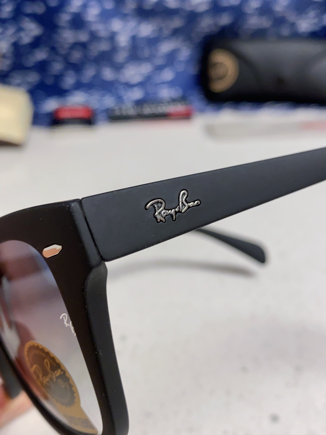  Rayban雷朋 2025新款强化玻璃墨镜男士大框太阳眼镜遮阳防紫外线防风沙骑车蛤蟆镜 RB0707