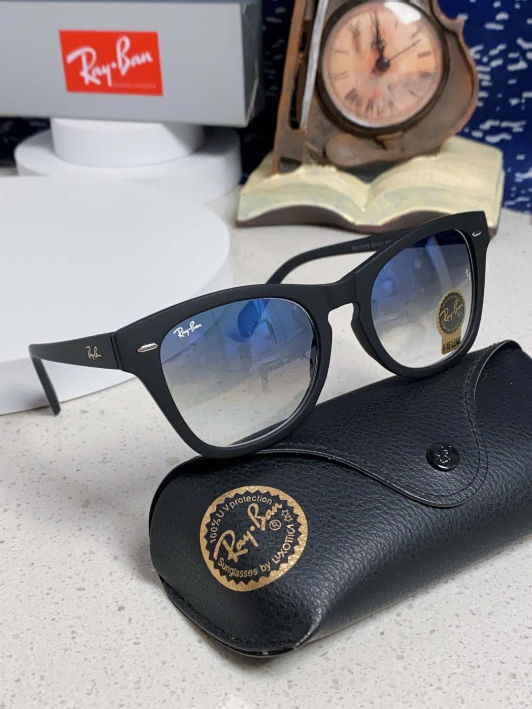  Rayban雷朋 2025新款强化玻璃墨镜男士大框太阳眼镜遮阳防紫外线防风沙骑车蛤蟆镜 RB0707