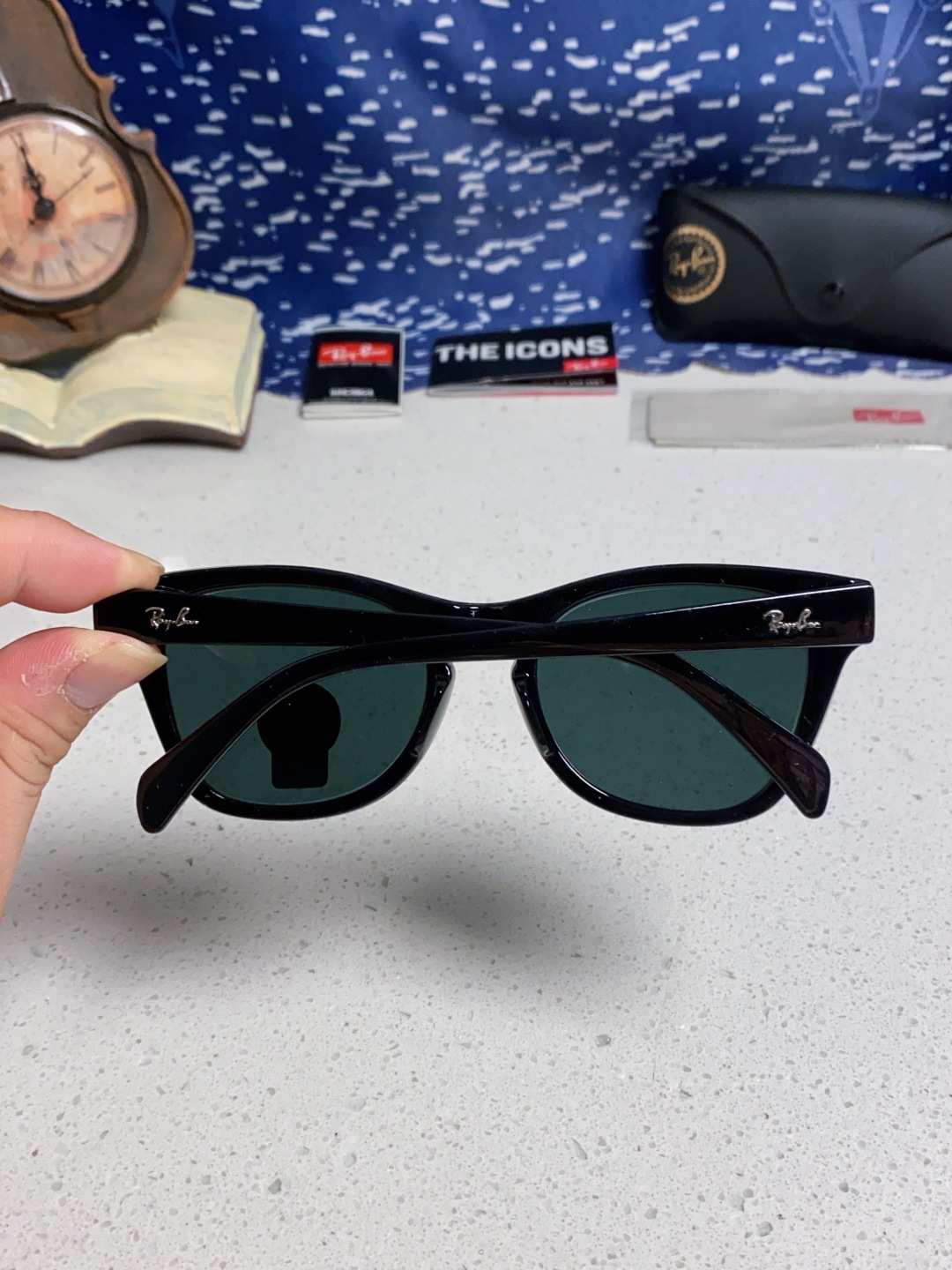  Rayban雷朋 2025新款强化玻璃墨镜男士大框太阳眼镜遮阳防紫外线防风沙骑车蛤蟆镜 RB0707