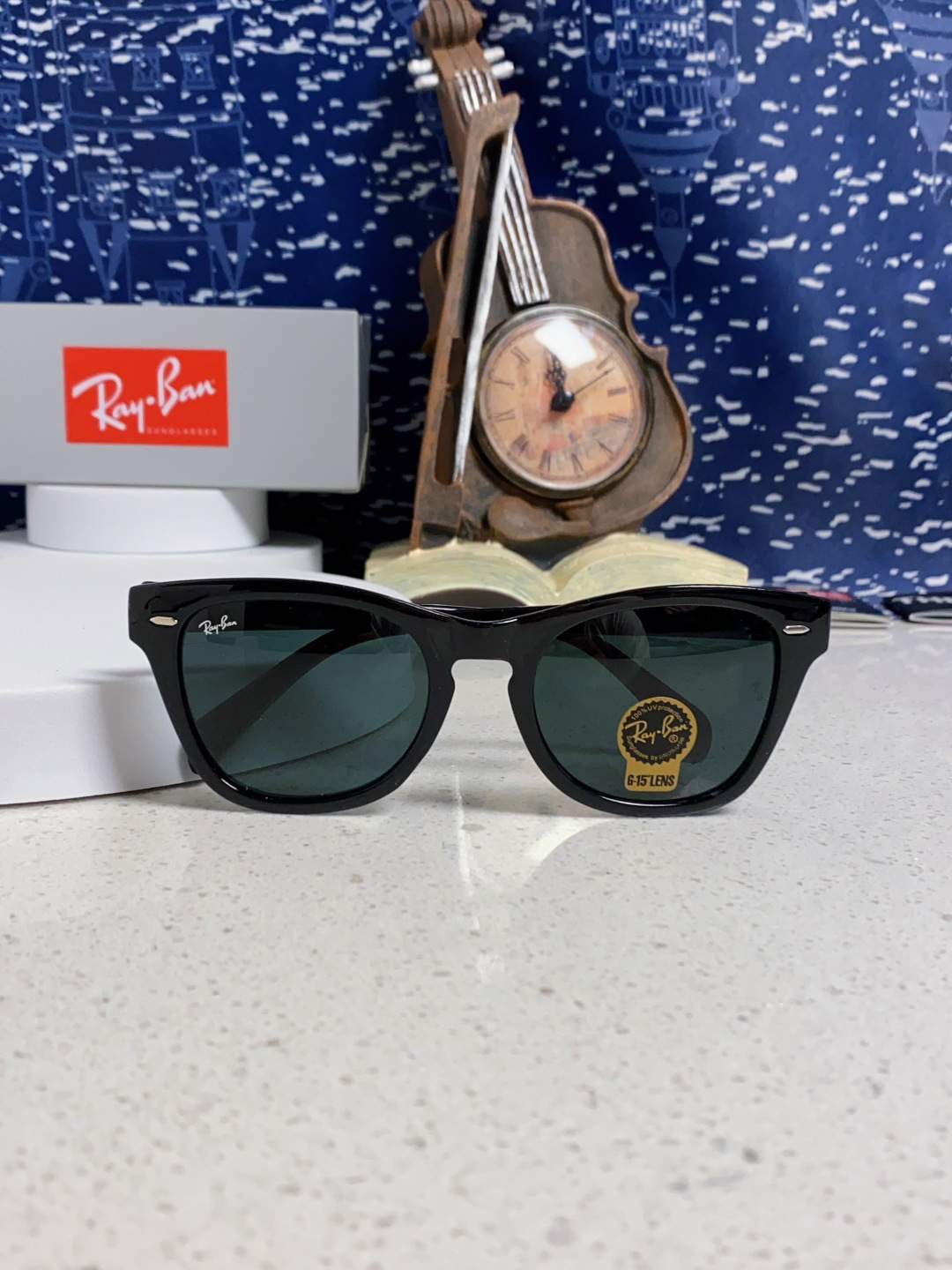  Rayban雷朋 2025新款强化玻璃墨镜男士大框太阳眼镜遮阳防紫外线防风沙骑车蛤蟆镜 RB0707