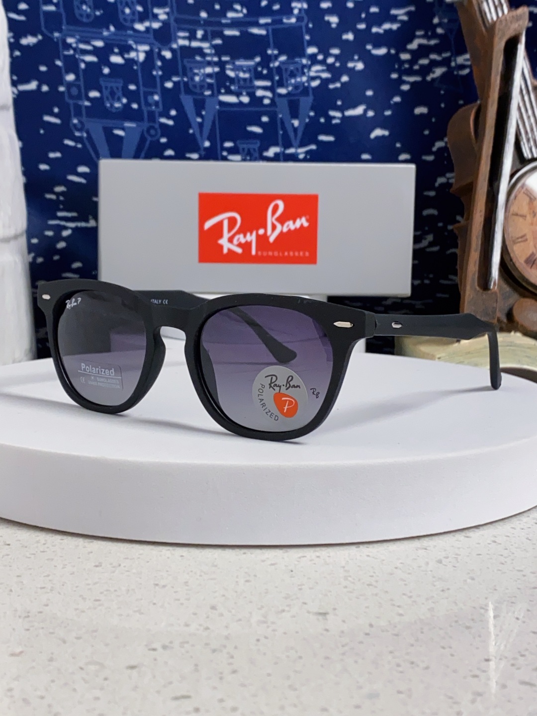 RayBan 雷朋 2025新款时尚太阳眼镜rb个性潮流男女款防强光太阳镜复古欧美圆脸 偏光款RB456