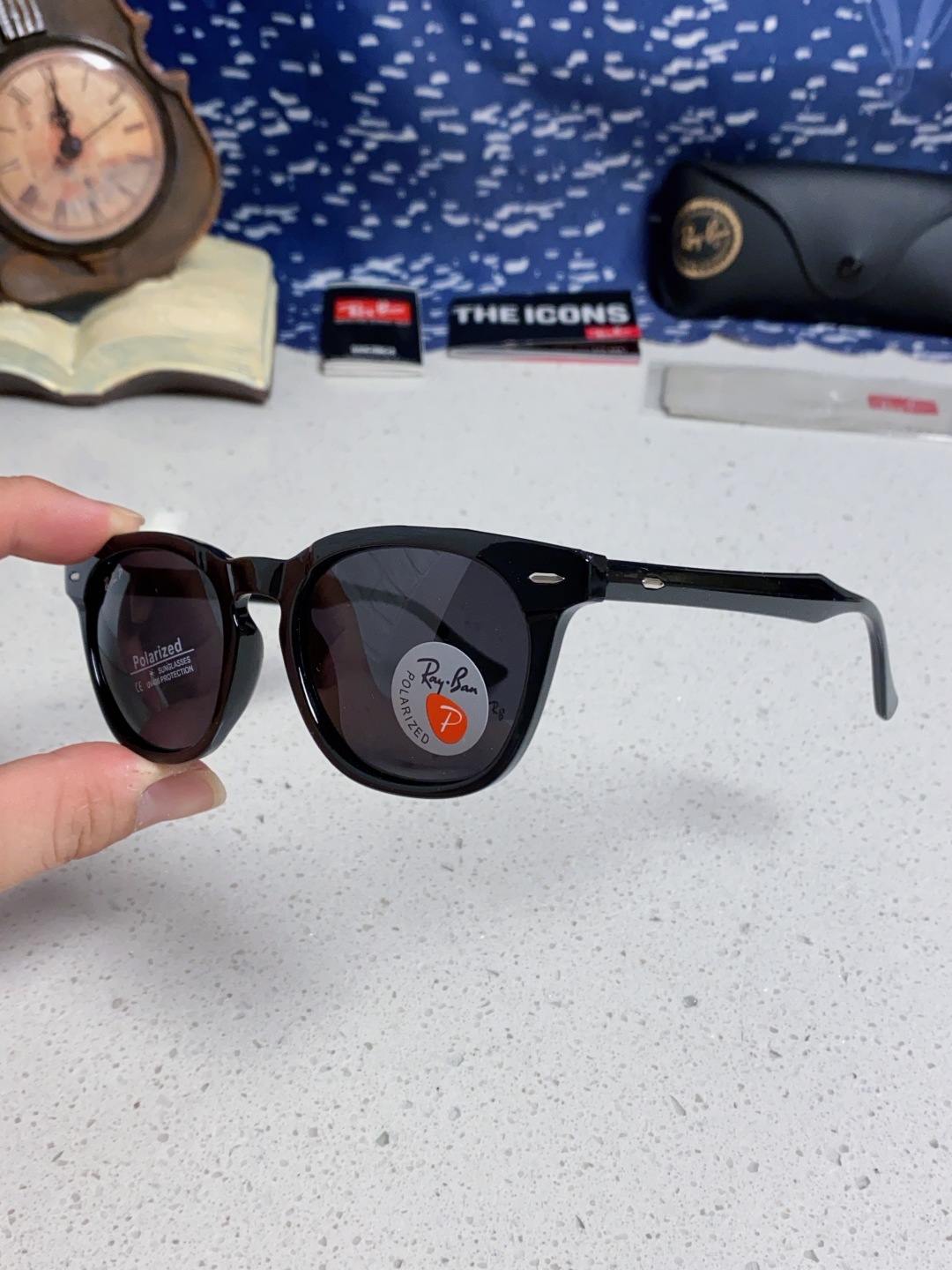 RayBan 雷朋 2025新款时尚太阳眼镜rb个性潮流男女款防强光太阳镜复古欧美圆脸 偏光款RB456