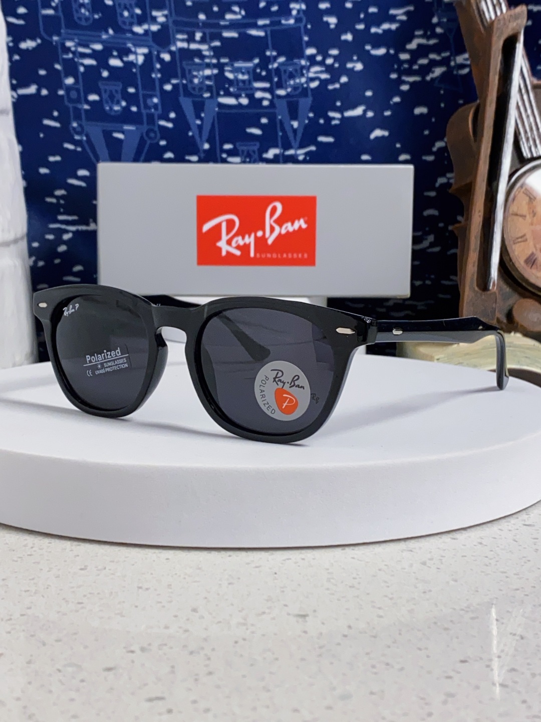 RayBan 雷朋 2025新款时尚太阳眼镜rb个性潮流男女款防强光太阳镜复古欧美圆脸 偏光款RB456