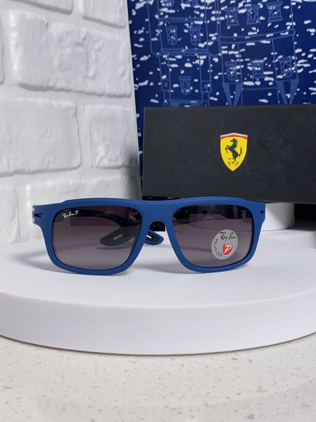 RayBan雷朋法拉利联名 2025新款太阳镜墨镜 树脂偏光级感防紫外线眼镜开车护目 RB4364