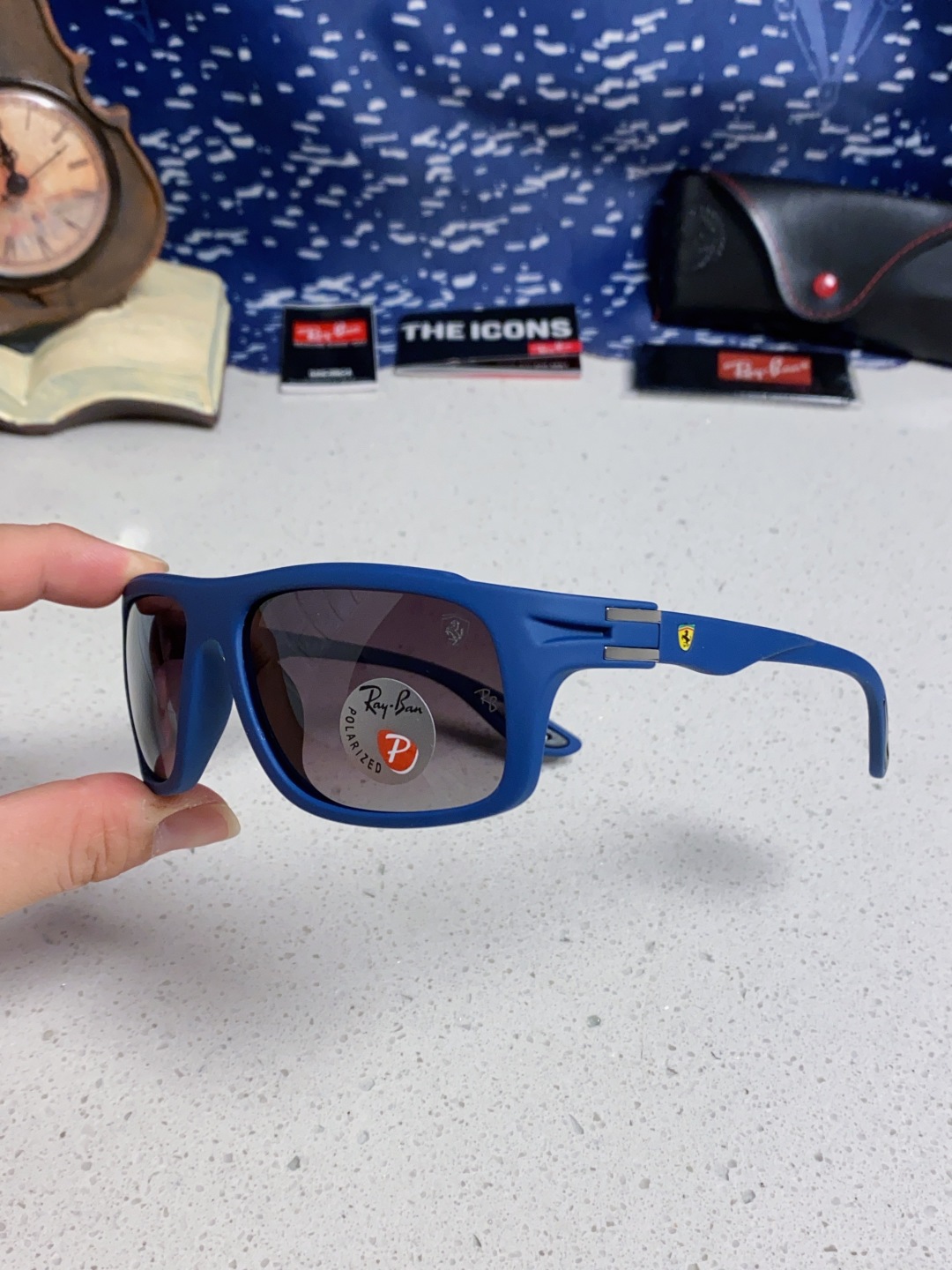RayBan雷朋法拉利联名 2025新款太阳镜墨镜 树脂偏光级感防紫外线眼镜开车护目 RB4364