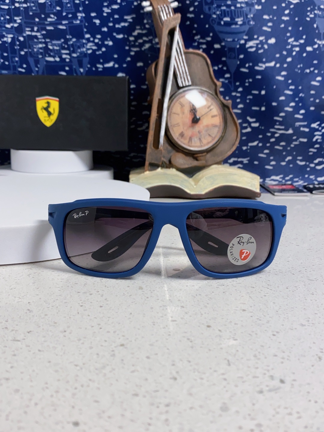 RayBan雷朋法拉利联名 2025新款太阳镜墨镜 树脂偏光级感防紫外线眼镜开车护目 RB4364