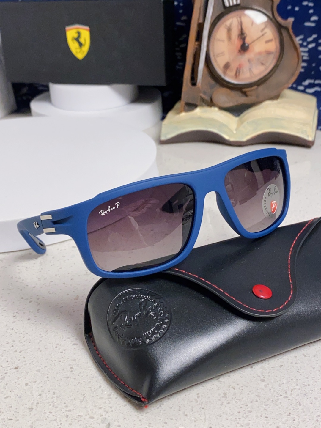 RayBan雷朋法拉利联名 2025新款太阳镜墨镜 树脂偏光级感防紫外线眼镜开车护目 RB4364