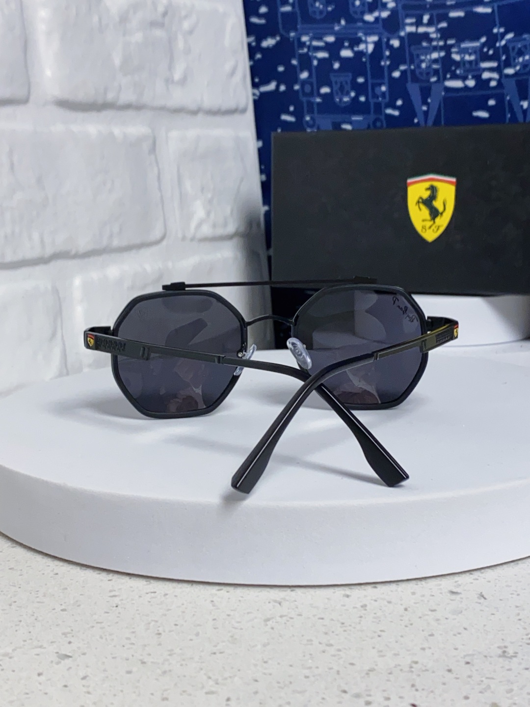 Rayban 雷朋 法拉利联名款 2025新款墨镜偏光夏季太阳镜男高级感蛤蟆镜大框金属防紫外线眼镜 RB