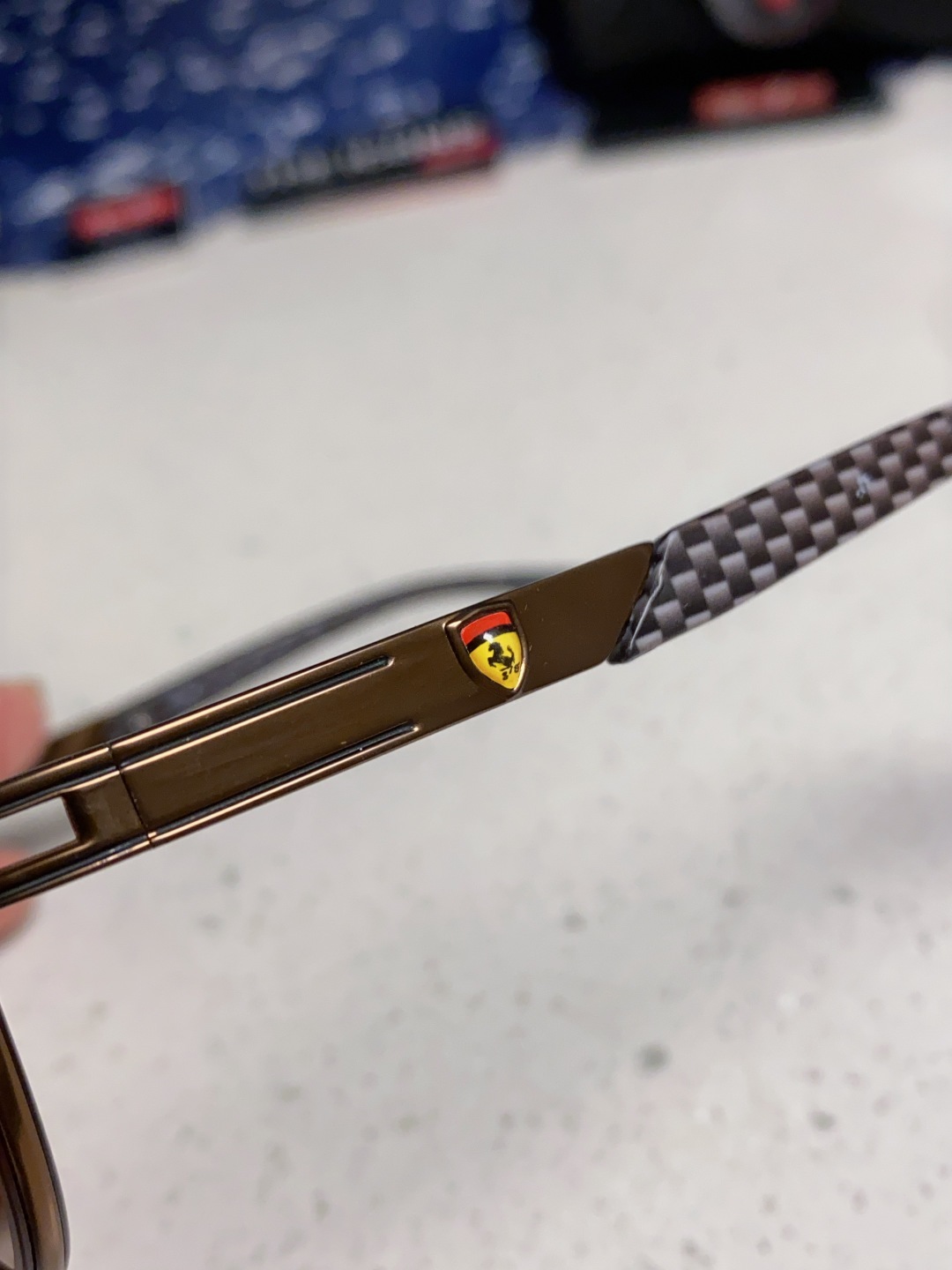 RayBan雷朋法拉利联名款 金属板材椭圆框太阳眼镜女THE PADKYLOB复古双梁遮阳墨镜 男女通用