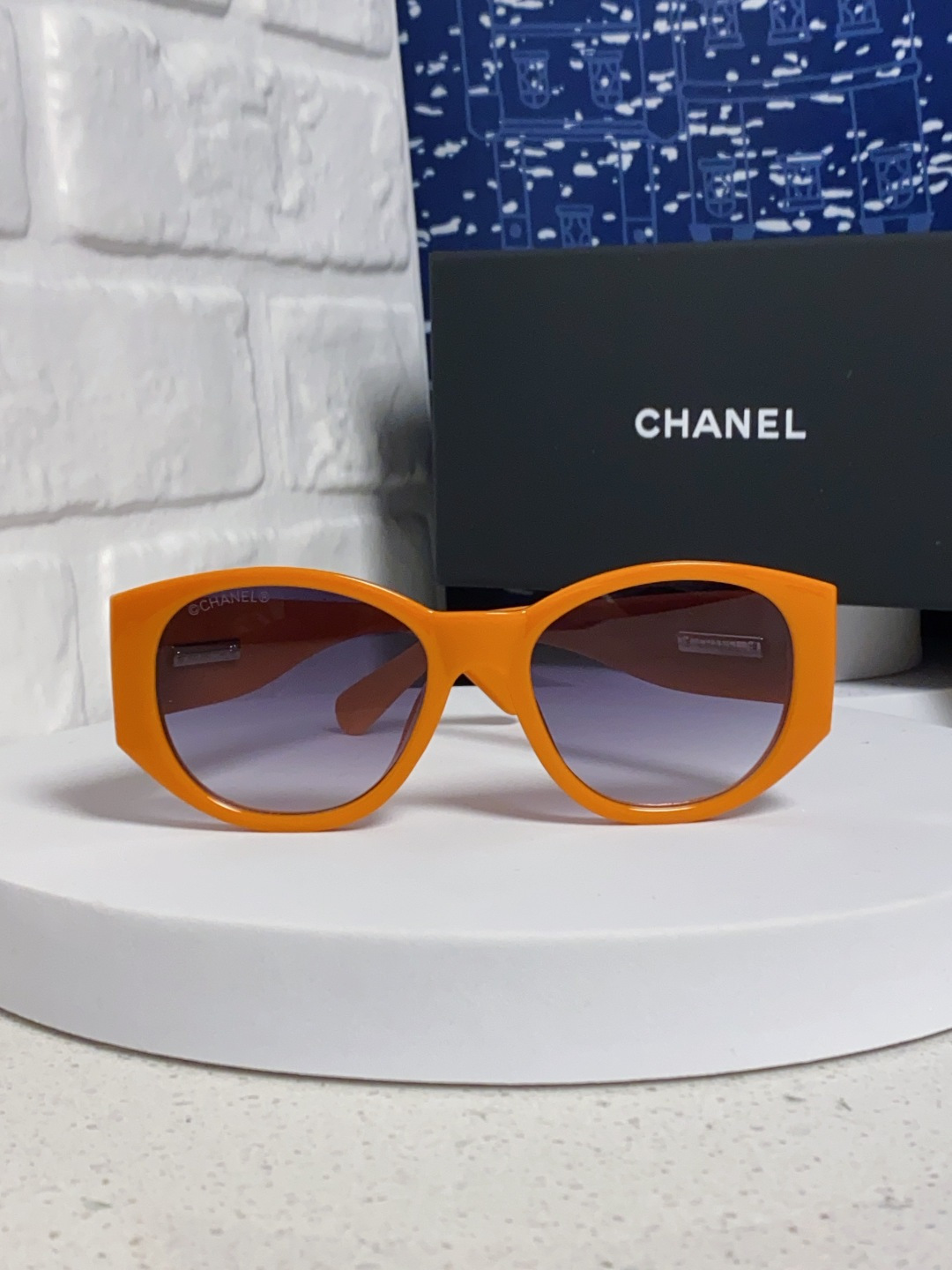  Chanel香奈儿 25新品墨镜女方圆脸太阳眼镜偏光猫眼镜框  宽腿 网红爆款 女士墨镜