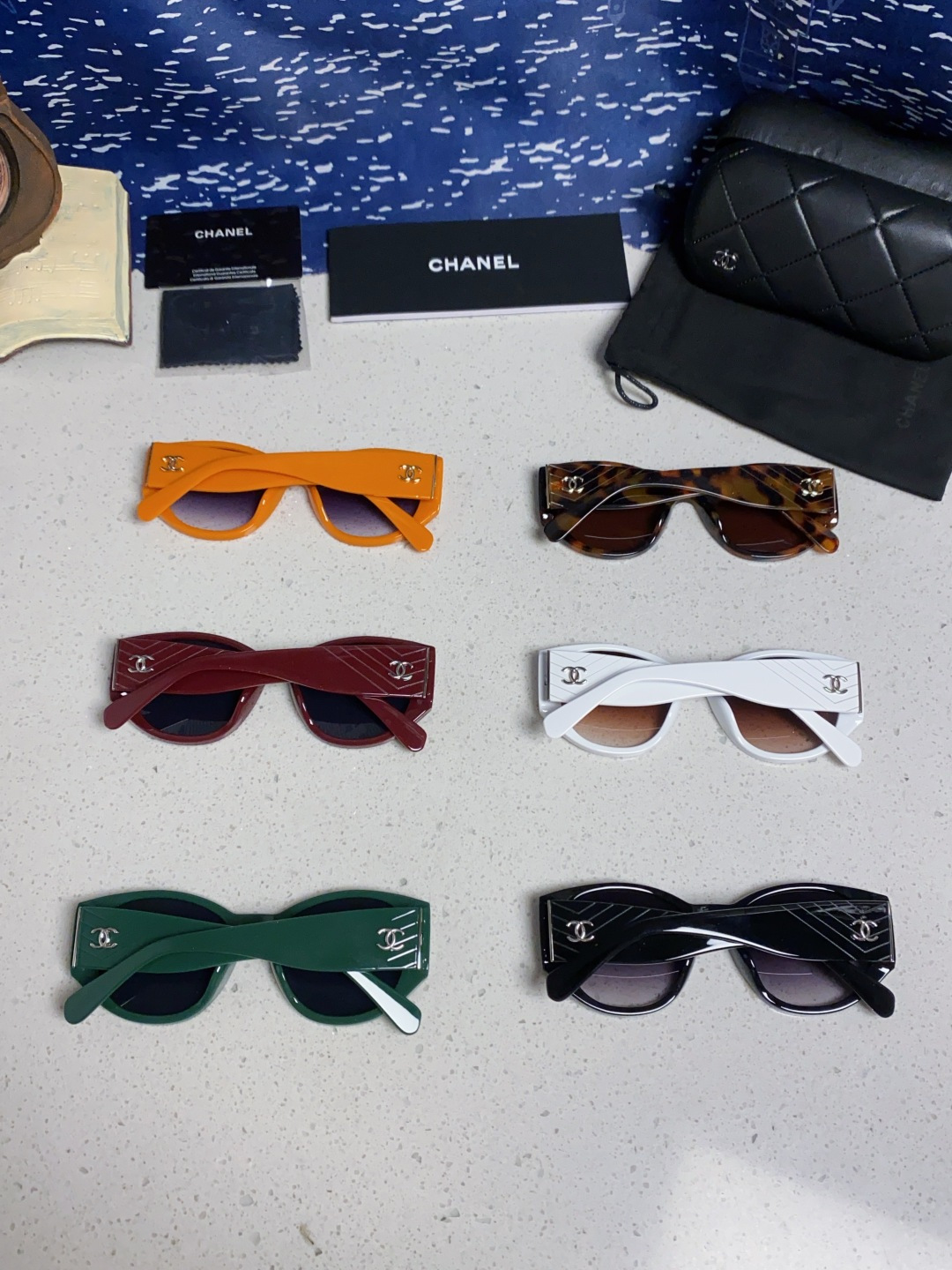  Chanel香奈儿 24新品墨镜女方圆脸太阳眼镜偏光猫眼镜框  宽腿 网红爆款 女士墨镜