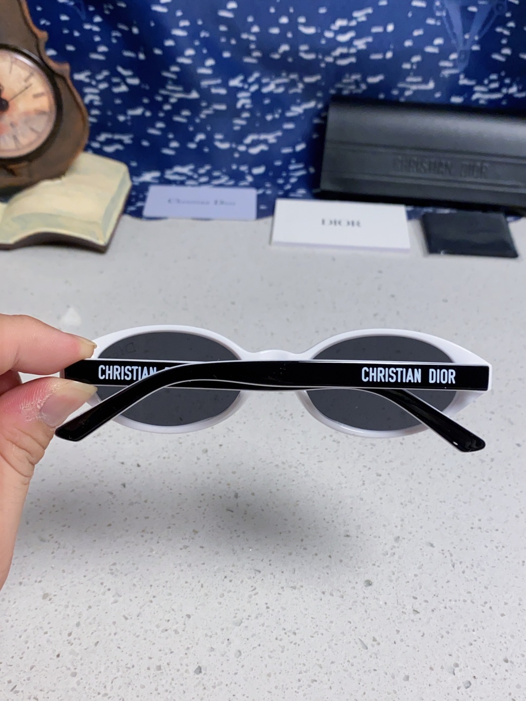 Dior迪奥 2025新款椭圆形猫眼墨镜女士迪丽热巴胶片同款高级感街拍防嗮太阳镜